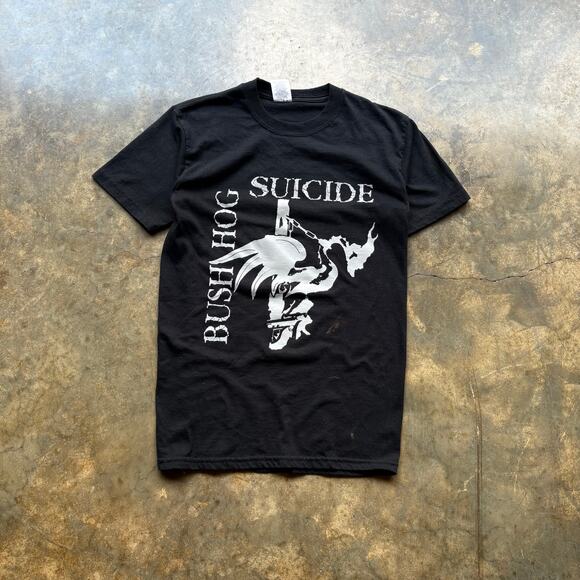 Vintage Y2K Indie Metal Bushhog Su*cde T-shirt - Picture 1 of 4